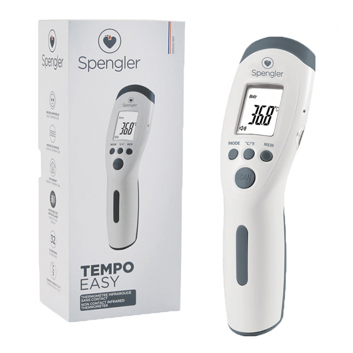 Thermomètre sans contact tempo easy spengler