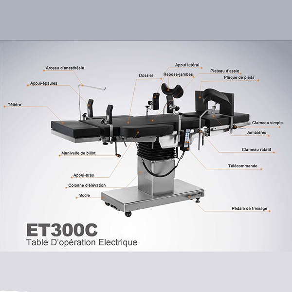 Table d'opération chirurgicale électrique